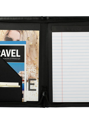 FSC® Mix Windsor Impressions Jr. Zip Padfolio - Black | PromoEO
