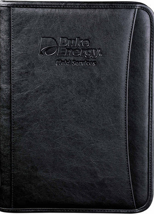 FSC® Mix Executive DuraHyde Zippered Padfolio - Black | PromoEO