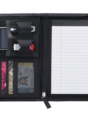 FSC® Mix Pedova™ Jr. Zippered Padfolio - Black | Pedova