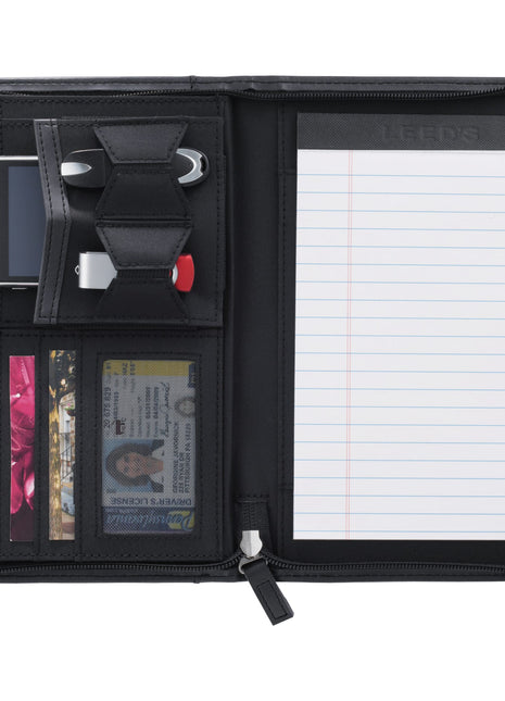 FSC® Mix Pedova™ Jr. Zippered Padfolio - Black | Pedova