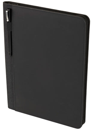 FSC® Mix Vienna Heathered Zippered Padfolio - Gray | PromoEO