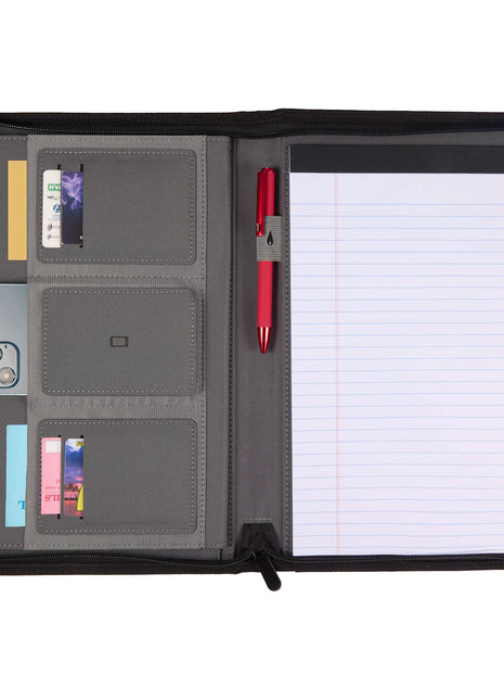 Puffer  Zippered Padfolio with FSCÂ© Recycled Paper