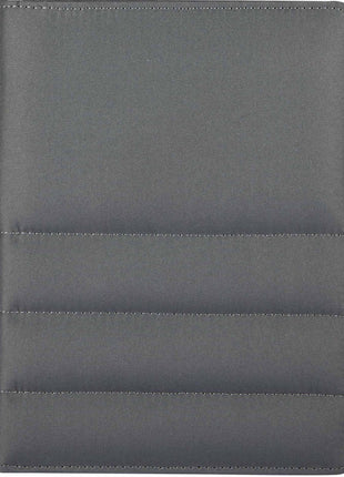 Puffer  Zippered Padfolio with FSCÂ© Recycled Paper - Gray | PromoEO