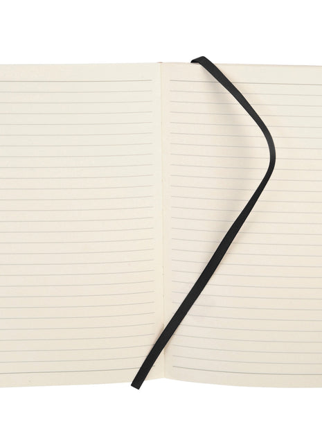 FSC® Mix 5.5" x 8.5" Abruzzo Soft Journal - Black | PromoEO