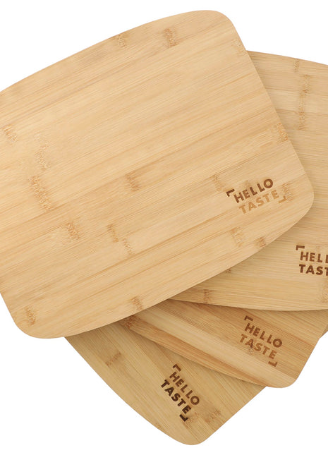Large Bamboo Cutting Board with Silicone Grip - Black | PromoEO