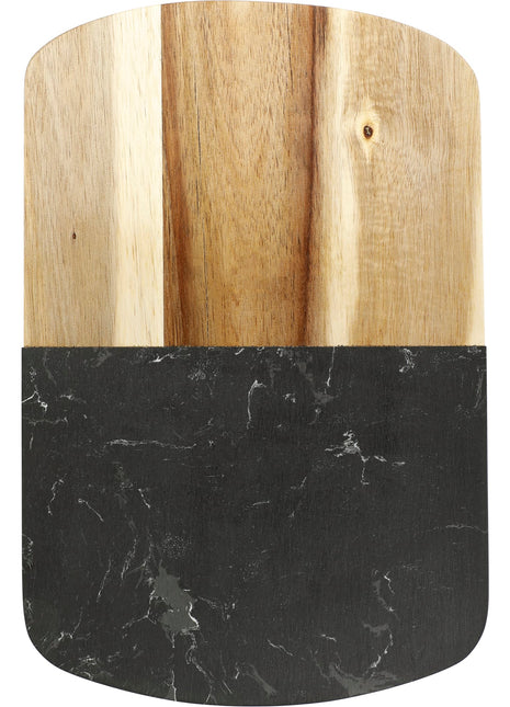 Black Marble Cheese Board Set with Knives - Natural | PromoEO