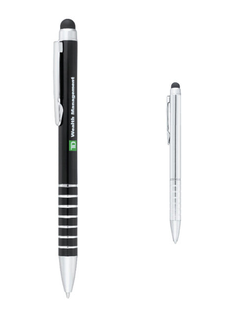 Preston Dual Ballpoint Stylus - Black | PromoEO