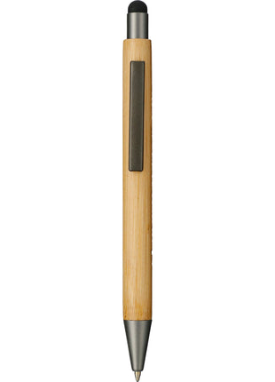 Bamboo Quick-Dry Gel Ballpoint Stylus - Natural | PromoEO