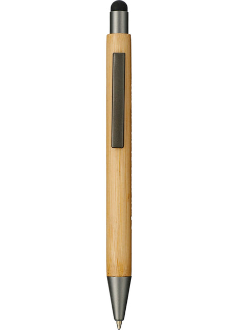 Bamboo Quick-Dry Gel Ballpoint Stylus - Natural | PromoEO