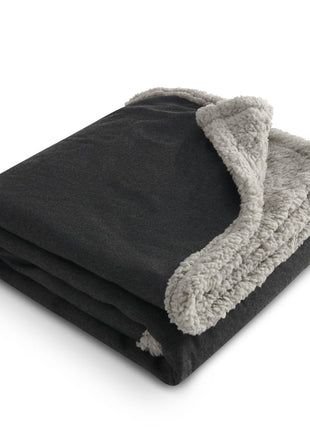 Field & Co.® Oversized Wool Sherpa Blanket - Charcoal | Field & Co.