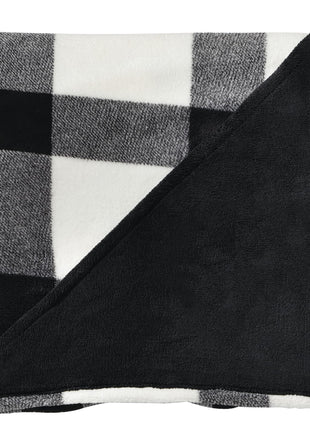 Buffalo Plaid Ultra Plush Throw Blanket - White | PromoEO