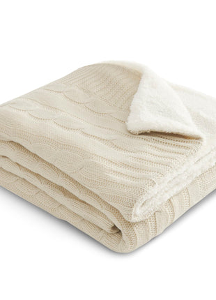 Field & Co.® Cable Knit Sherpa Blanket