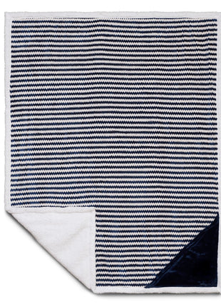 Field & Co.® Chevron Striped Sherpa Blanket - Navy | Field & Co.