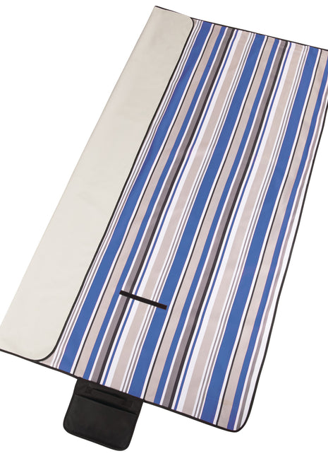 Oversized Striped Picnic and Beach Blanket - Royal | PromoEO