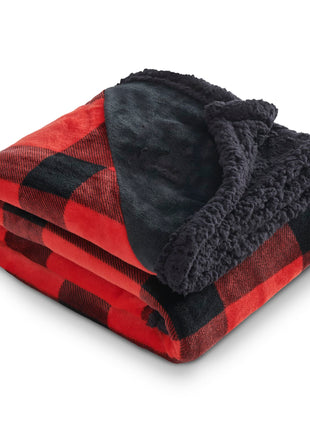 Field & Co.® Buffalo Plaid Sherpa Blanket - Red | Field & Co.