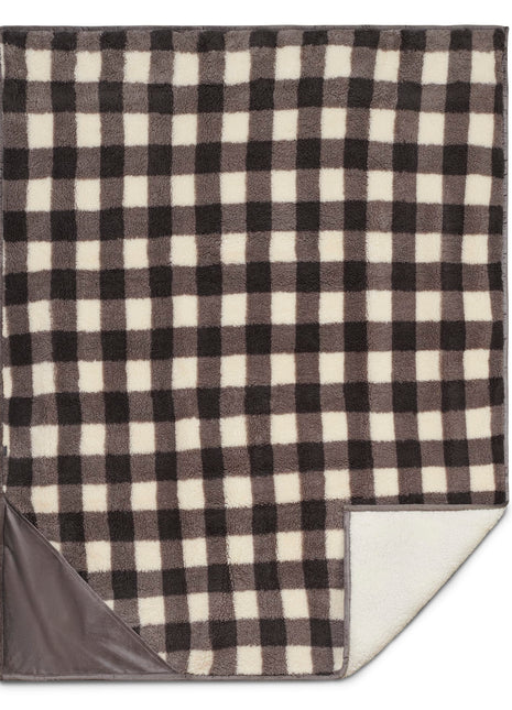 Field & Co.® Double Sided Plaid Sherpa Blanket - White | Field & Co.