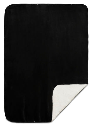 Oversized Wearable WFH Cozy Fleece Sherpa Blanket - Black | PromoEO