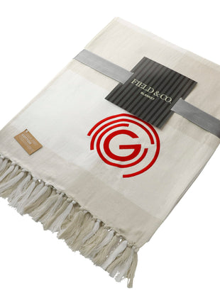 Field & Co. 100% Organic Cotton Check Throw Blanke
