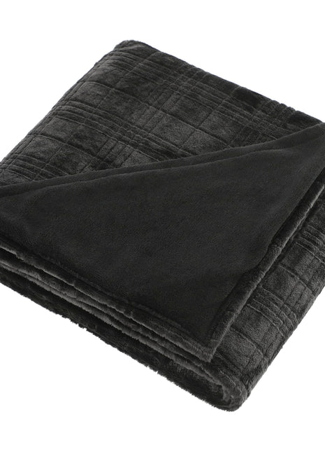 Luxury Comfort Flannel Fleece Blanket - Black | PromoEO
