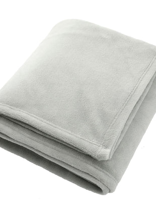 Recycled PET Oversized Coral Fleece Blanket - Gray | PromoEO