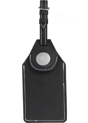 Wander & Roam Luggage Tag w/ Air Tag Holder - Black | Wander & Roam