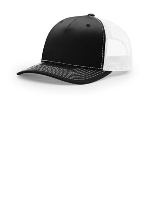 Richardson Five-Panel Trucker 112FP - Black/ White | Richardson