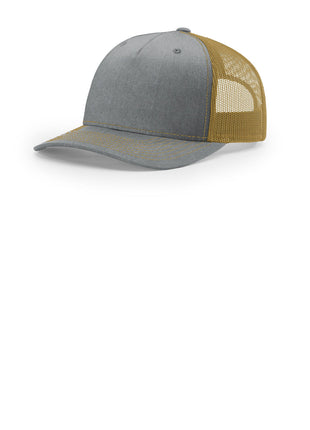 Richardson Five-Panel Trucker 112FP - Heather Grey/ Amber Gold | Richardson