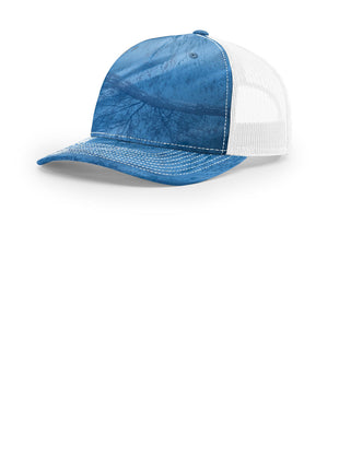 Richardson Printed Five-Panel Trucker 112PFP - Realtree Fishing Light Blue/ White | Richardson