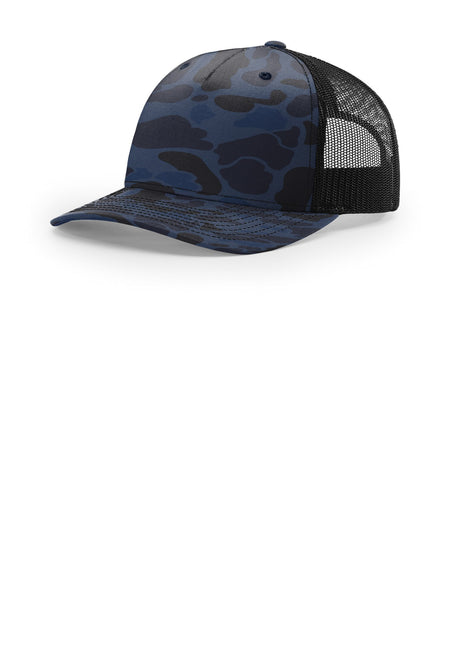 Richardson Printed Five-Panel Trucker 112PFP - Admiral Duck Camo/ Black | Richardson