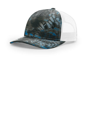 Richardson Printed Five-Panel Trucker 112PFP - Kryptek Neptune/ White | Richardson
