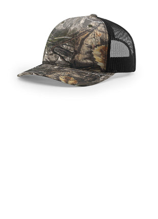 Richardson Printed Five-Panel Trucker 112PFP - Mossy Oak Country DNA/ Black | Richardson