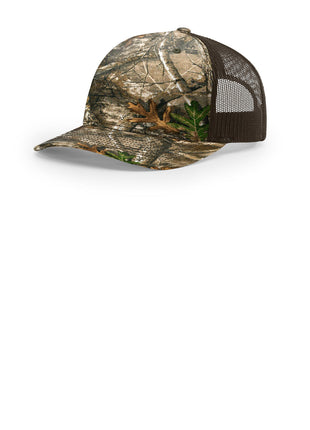 Richardson Printed Five-Panel Trucker 112PFP - Realtree Edge/ Brown | Richardson