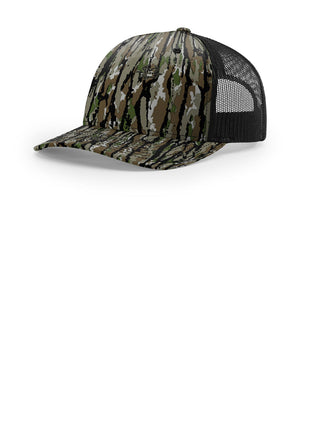 Richardson Printed Five-Panel Trucker 112PFP - Realtree Original/ Black | Richardson