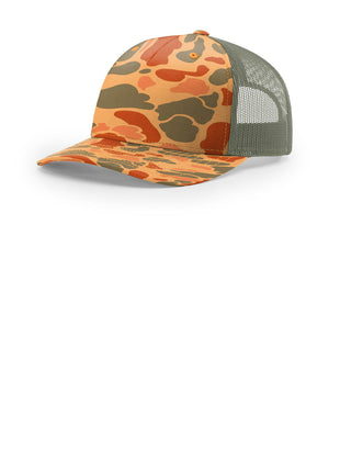 Richardson Printed Five-Panel Trucker 112PFP - Sienna Duck Camo/ Loden | Richardson