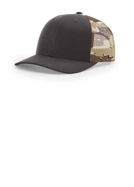 Richardson Printed Mesh Trucker 112PM - Brown/ Desert Camo | Richardson