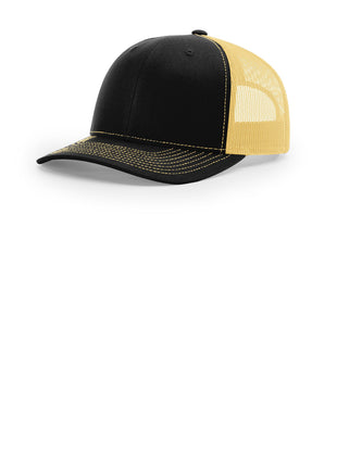 Richardson Trucker Cap 112 - Black/ Vegas Gold | Richardson
