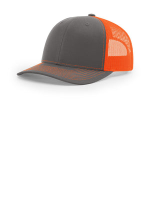 Richardson Trucker Cap 112 - Charcoal/ Neon Orange | Richardson