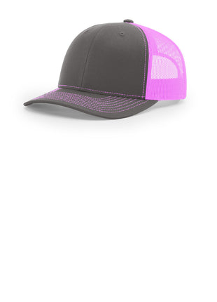 Richardson Trucker Cap 112 - Charcoal/ Neon Pink | Richardson