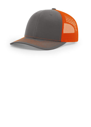 Richardson Trucker Cap 112 - Charcoal/ Orange | Richardson
