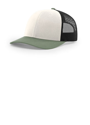 Richardson Trucker Cap 112 - Cream/ Black/ Loden | Richardson