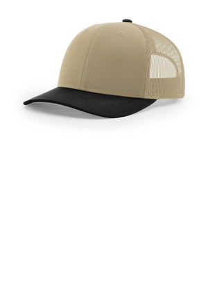Richardson Trucker Cap 112 - Khaki/ Khaki/ Black | Richardson