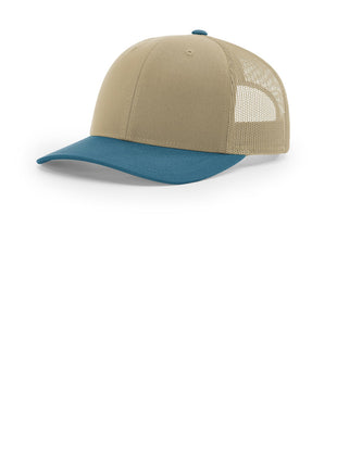 Richardson Trucker Cap 112 - Khaki/ Khaki/ Legion Blue | Richardson
