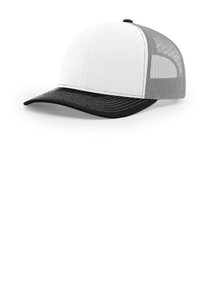 Richardson Trucker Cap 112 - White/ Aluminum/ Black | Richardson