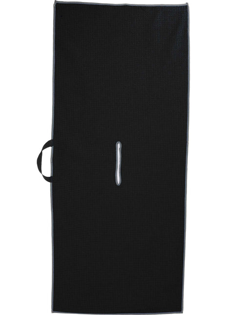 17" x 40" Recycled Slip-Over Player Towel - Black | PromoEO