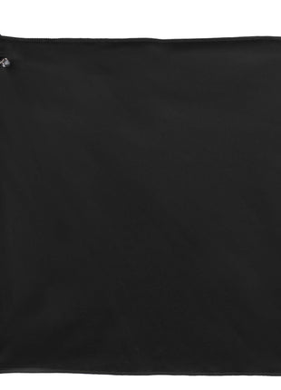 15" x 15" Recycled 200g Microfiber Towel - Black | PromoEO