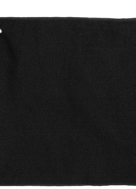 15" x 15" Recycled 300g Terry Polyester Towel - Black | PromoEO
