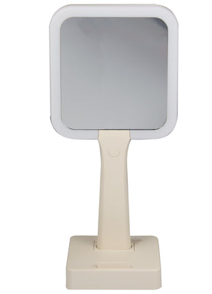 Wellable™ LED Magnifying Mirror with Stand - Cream | Wellable
