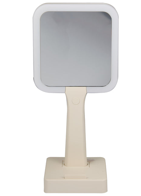 Wellable™ LED Magnifying Mirror with Stand - Cream | Wellable