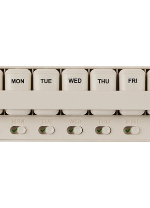 Wellable™ Daily Pill and Supplement Organizer - Cream | Wellable