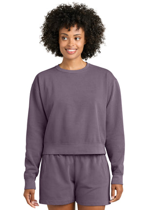 Comfort Colors® Women's Mid-Length Crewneck Sweatshirt 1566L - Dusk | Comfort Colors